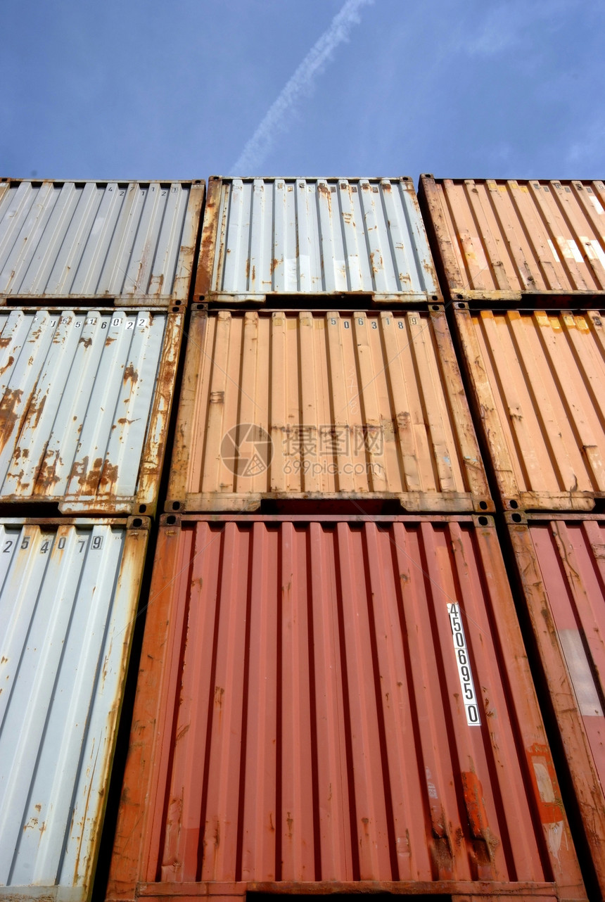 容器后勤货轮交通海关运输货运商业船运线条图片