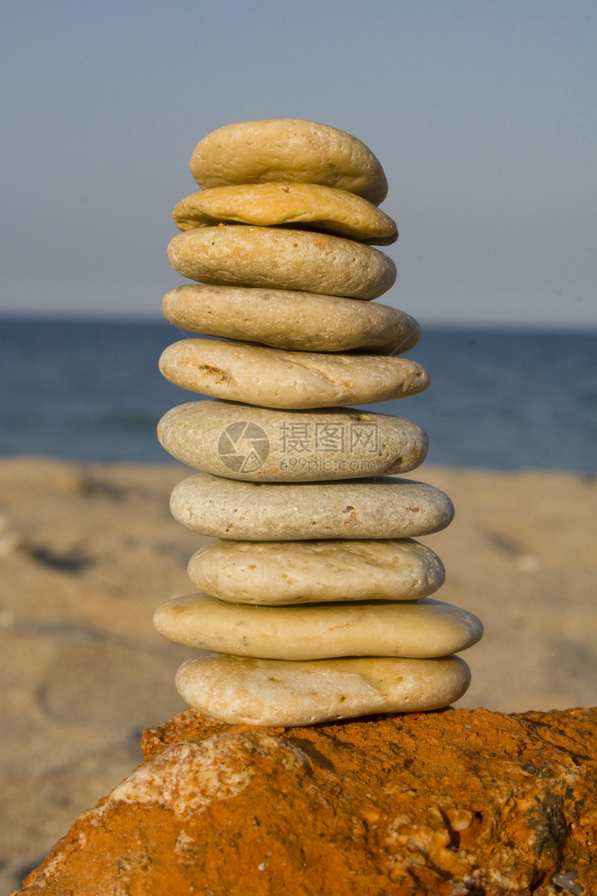 堆积岩石卵石冥想命令海洋概念鹅卵石组织支撑平衡脆弱性图片