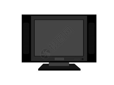 平板屏幕电视转播视频工具插图技术娱乐监视器宽屏电子产品纯平背景图片