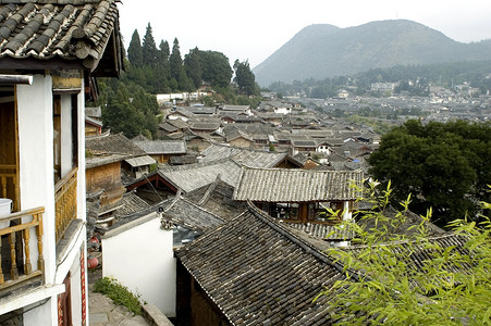 苏河云南省利江老城大运房子村庄少数民族街道背景