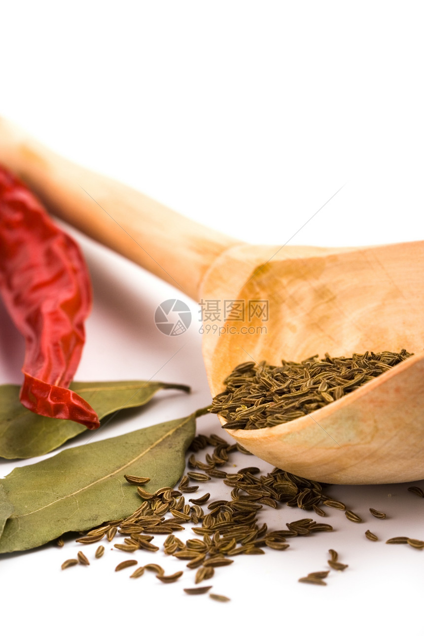 香料树叶草本植物花束蔬菜种子宏观叶子烹饪胡椒食物图片