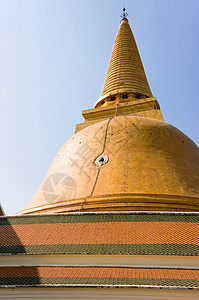 nakhom 病理学 stupa佛教徒旅行文化金子雕塑寺庙宝塔石头建筑学宗教背景图片