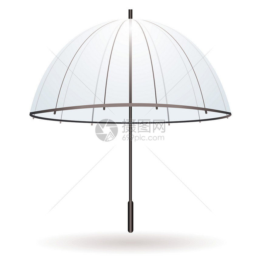 透明伞式插图阳伞阴影庇护所天气图片