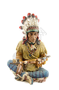 印地安人(非真人)的雕像背景图片