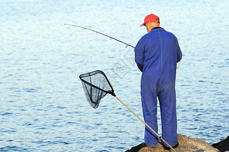 渔民爱好钓竿背景图片
