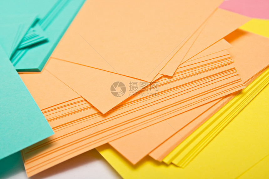 纯纸的皮质白色正方形写作黄色办公室回忆绿色笔记粉色图片
