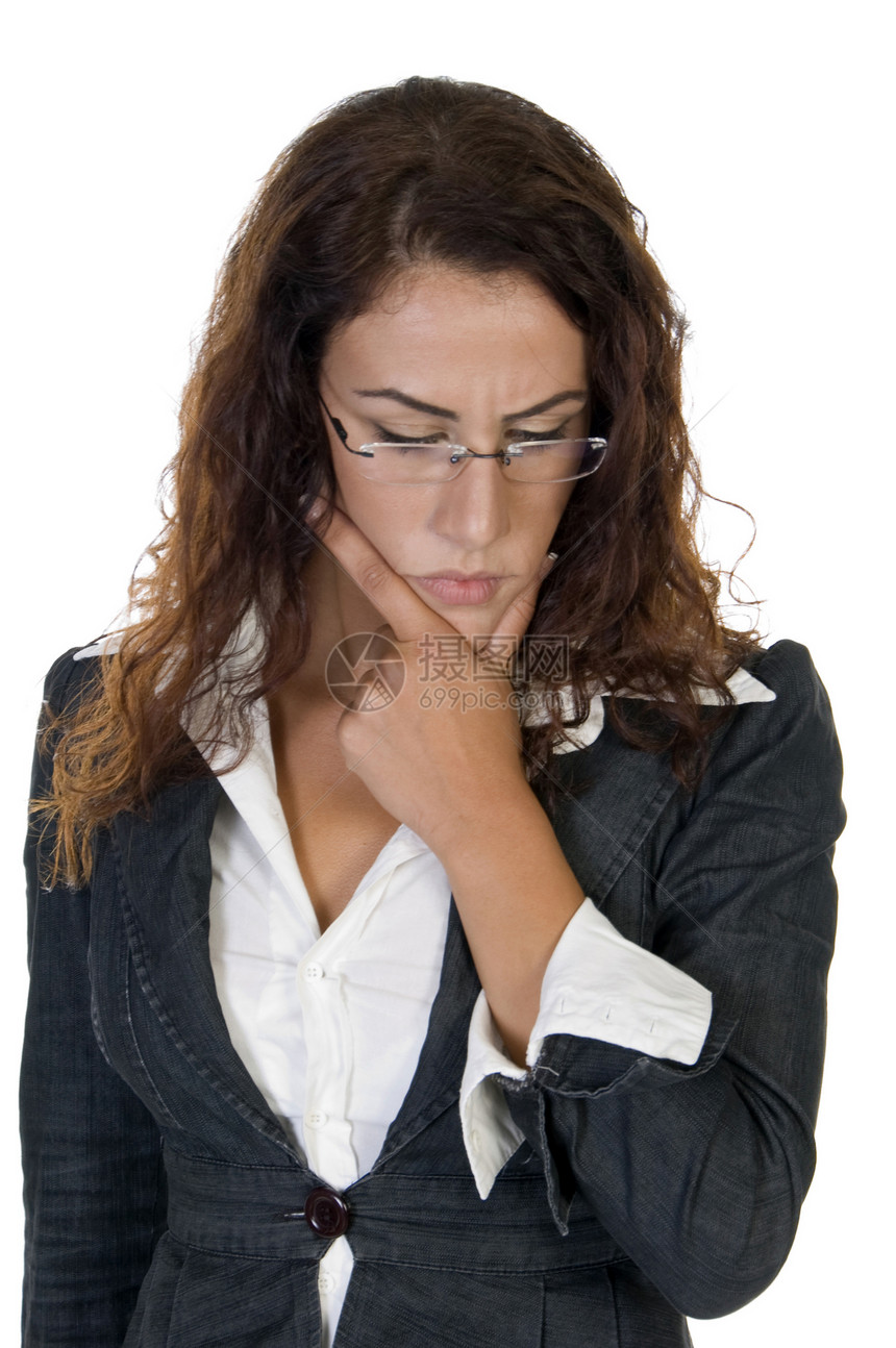 女人想着什么工作室管理人员成人冒充生意人商业女士情感眼镜女性图片