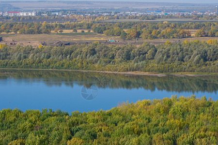 河流的风景乌法全景城市地平线场景天空蓝色高清图片