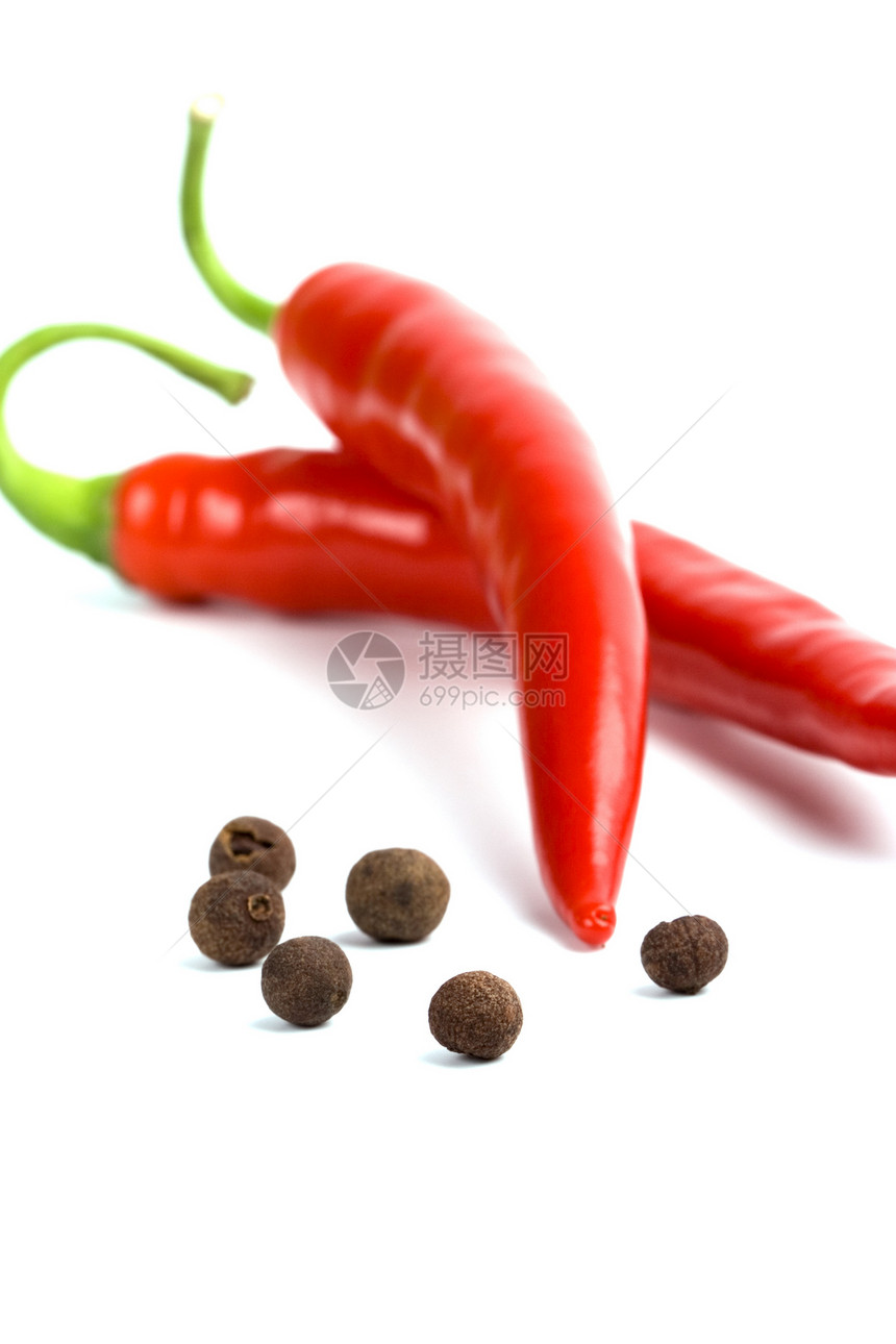 红辣椒和芳香胡椒图片