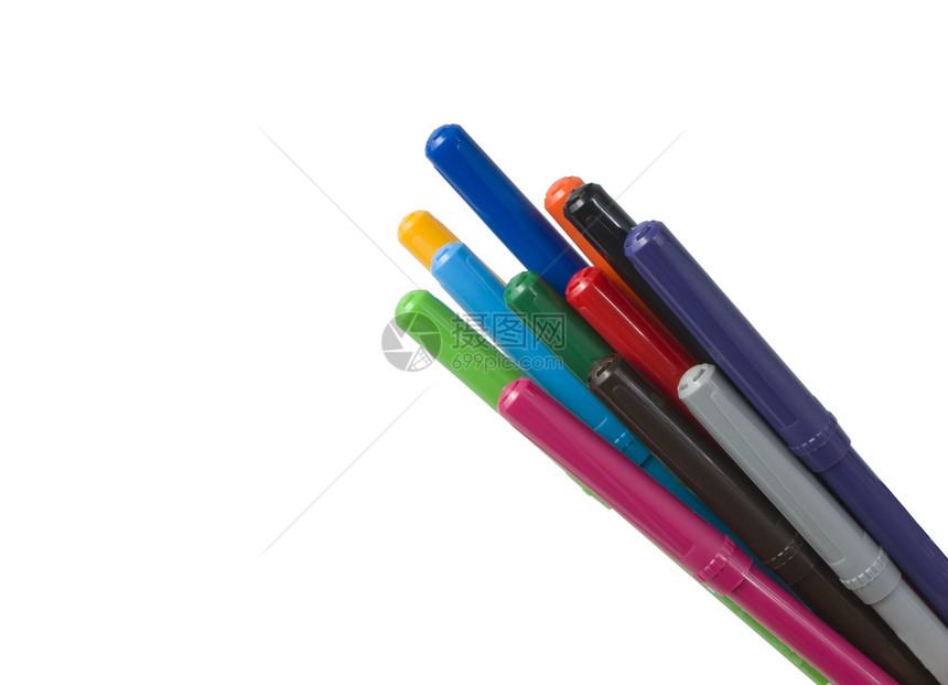 彩色笔设备白色工具黄色色彩红色绿色蓝色办公用品用品图片