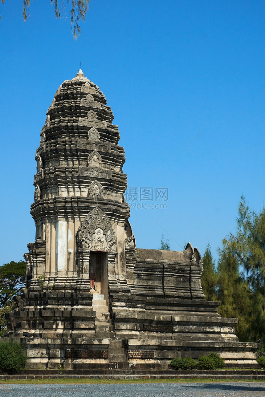 高棉寺庙建筑学纪念碑文化雕刻历史宽慰宗教柱子热带高棉语图片