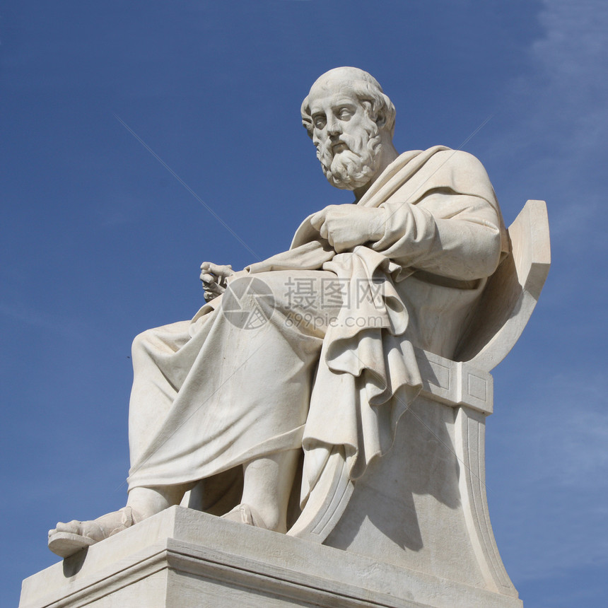 希腊雅典柏拉图州地位雕像思考历史旅行图书馆学术界建筑学思想家旅游天空图片