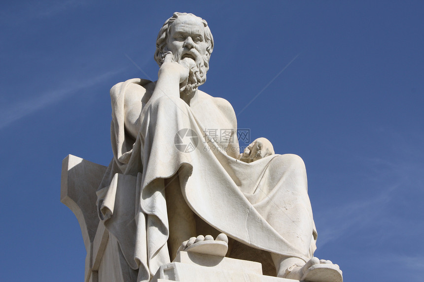 希腊雅典苏格拉底神像学术界胡须哲学座位地标吸引力哲学家旅游大学智慧图片
