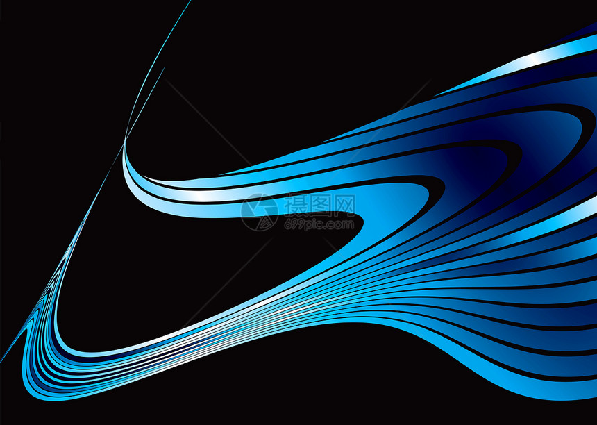 圆环运动黑色插图青色曲线蓝色创造力漩涡墙纸作品图片