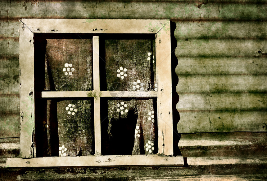 旧的老后边窗窗口Name腐蚀窗帘乡村窗户贫困照片镀锌图片