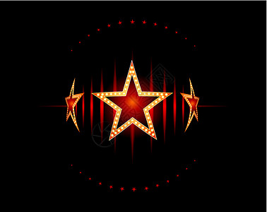 红星剧院插图红色马戏团黑色娱乐庆典电影背景图片