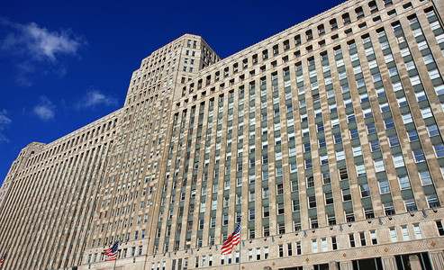 芝加哥市面市场零售市中心建筑设计师环形背景图片