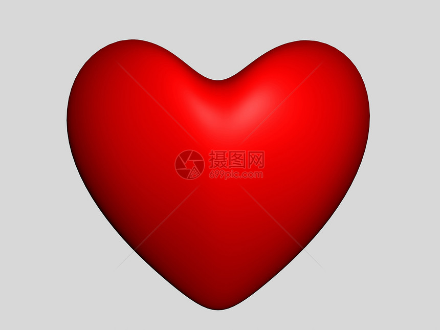 红心情人单项心形对象红色形状符号图片