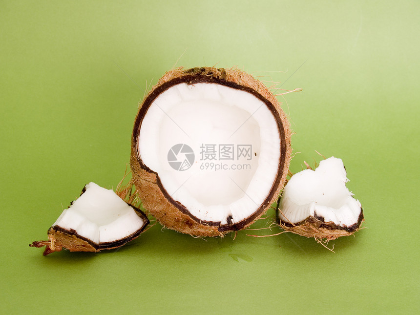 椰椰子烹饪宏观热带情调白色蔬菜纤维异国饮食水果图片