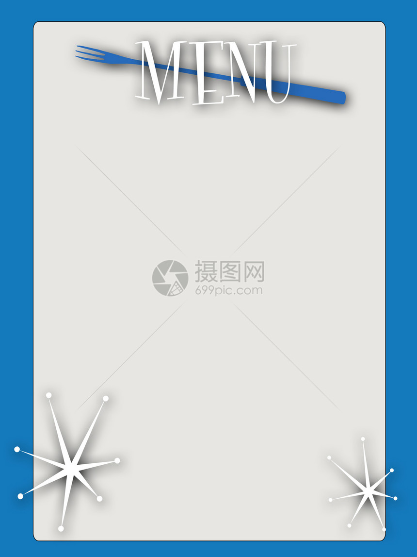 Retro 风格空白菜单图片