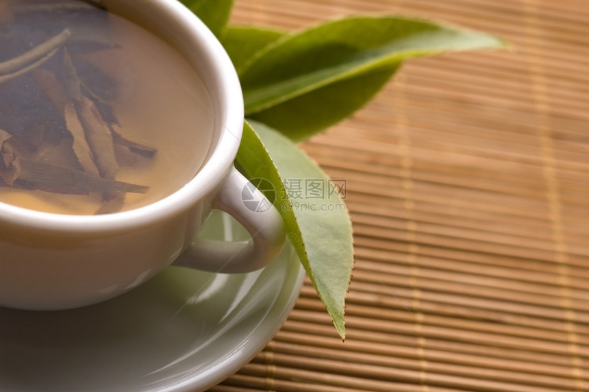 绿茶植物烹饪美食树叶早餐仪式时间草本植物食谱芳香图片