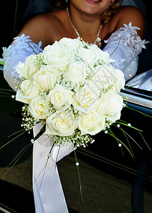 婚花作品白色花束红色新娘婚礼背景图片