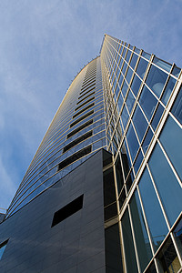 摩天大楼蓝色天空建筑建筑学商业金融生长成功公司经济背景图片