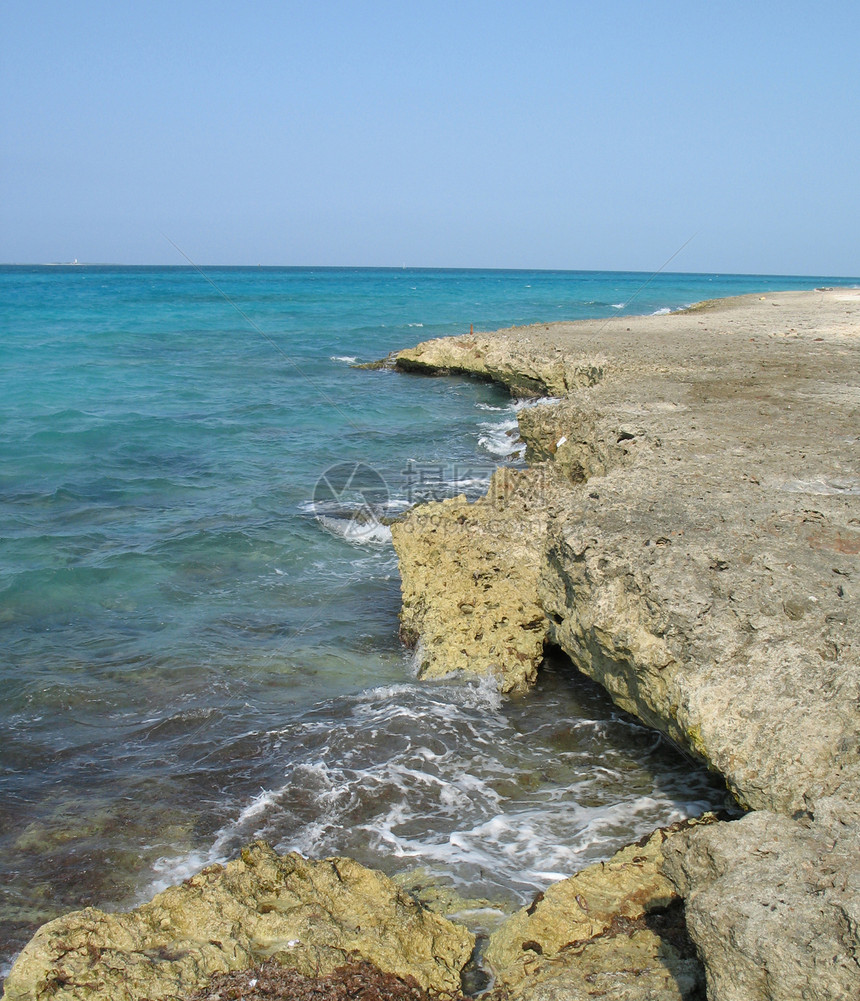 冰海悬崖悬崖情调热带天气波浪蓝色天堂天空海景异国旅行图片