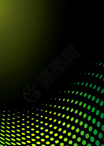 绿色抽象波背景图片