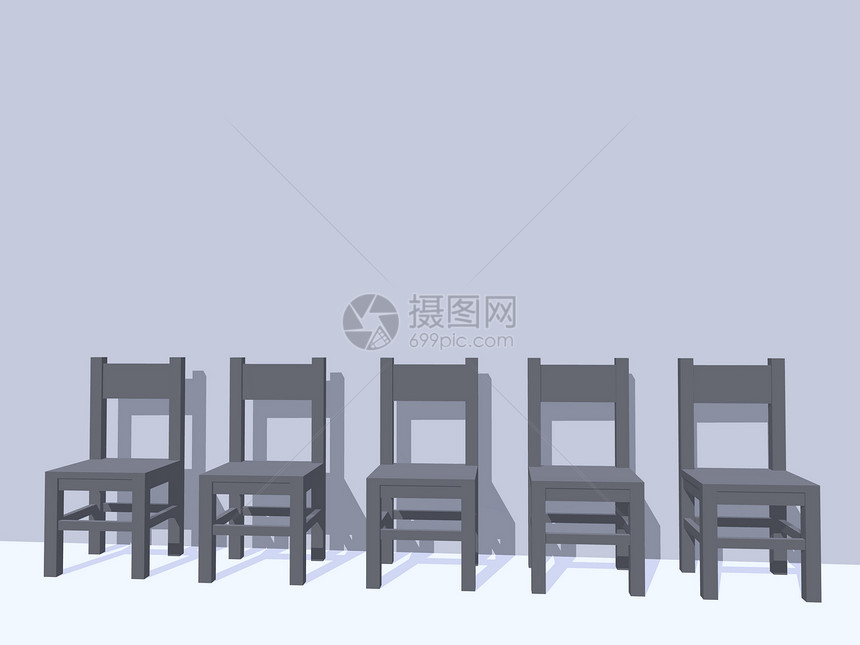 桌椅行灰色家具插图白色房间图片