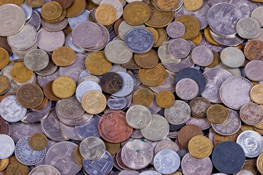 硬币商业收集现金交换投资金融货币静物图片