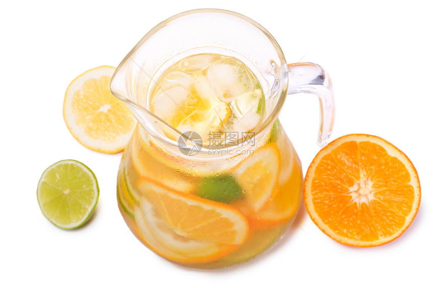 Cycrus 冰水柠檬水果器皿白色玻璃橙子苏打茶点液体酒吧图片