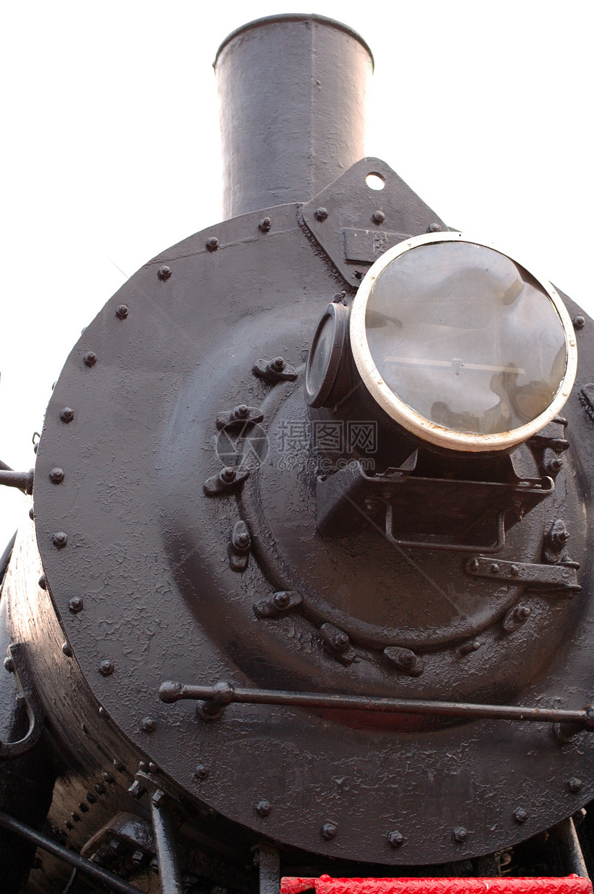旧回转蒸汽发动机热电动机车铁路红色火车齿轮管道白色机械野蛮金属图片