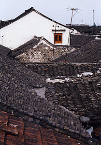 屋顶旅游房子旅行建筑学背景图片
