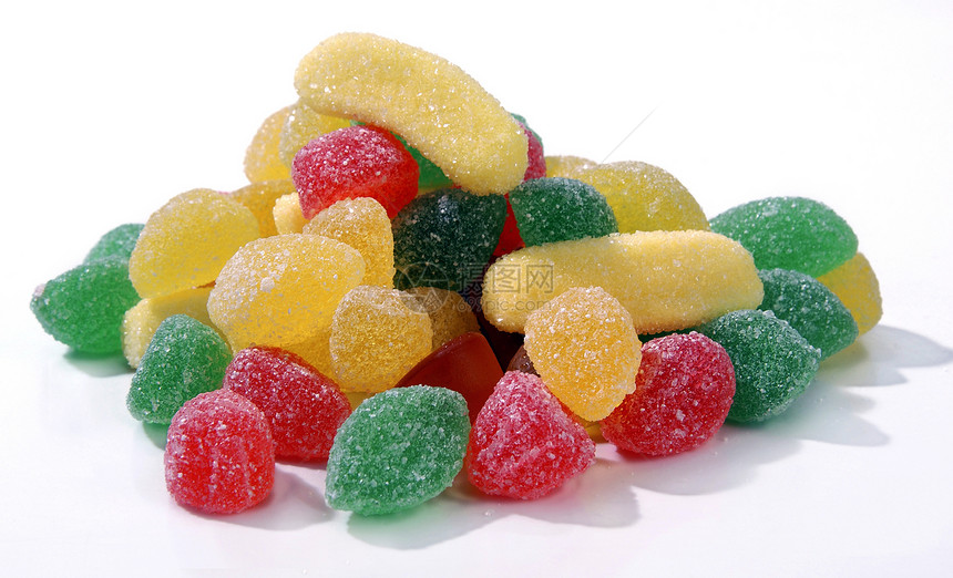 糖涂层糖果水果红色饮食软糖咀嚼甜点食物牙医诱惑礼物图片