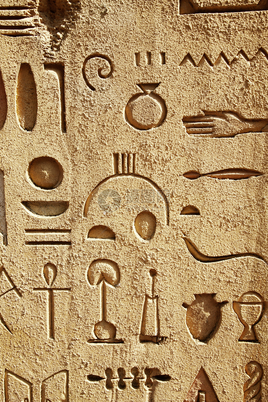 埃及象形象形文字石头图片