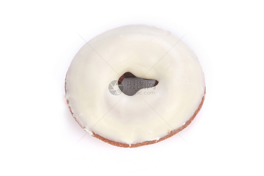 油炸圈饼白色圆形糖果营养饮食食物饼干小吃蛋糕巧克力图片