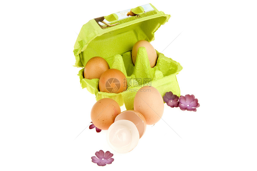 蛋餐厅烹饪盒子绿色贝壳早餐食物蛋壳白色家庭图片
