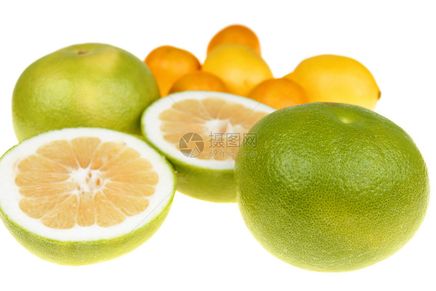 柑橘水果食物柠檬白色绿色图片