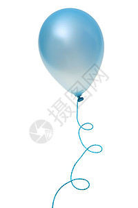 蓝色气球派对喜悦细绳丝带庆典生日赞成背景图片
