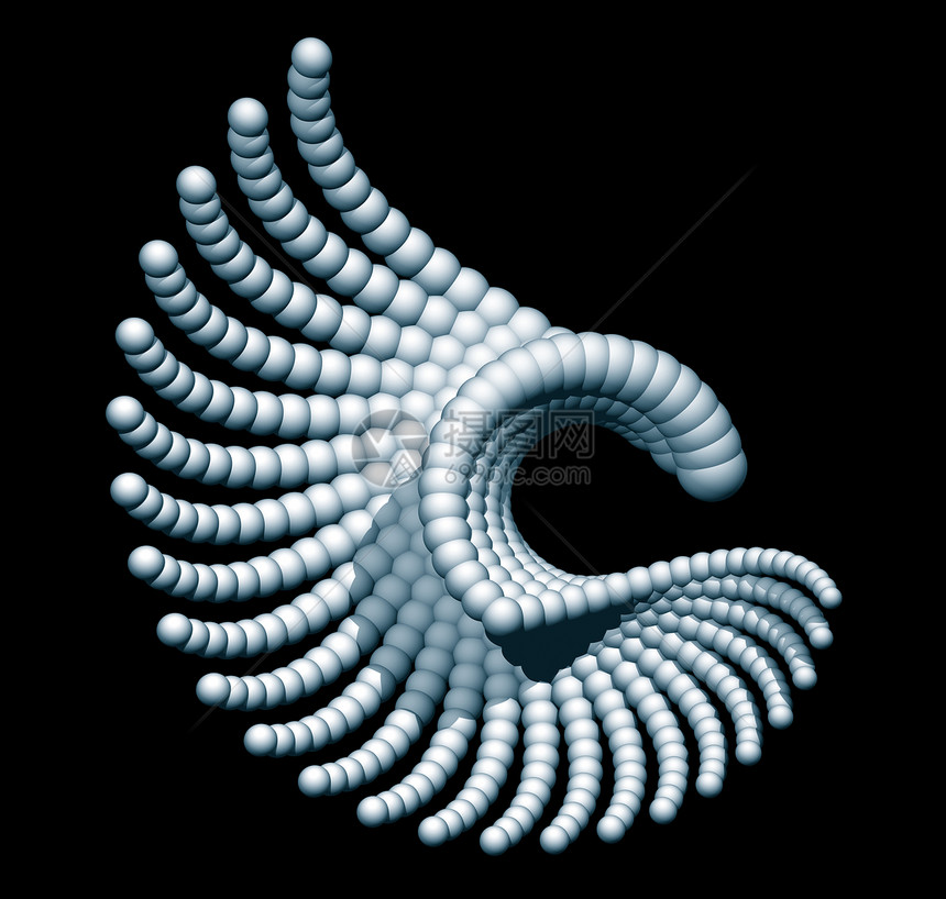 抽象的东西科学气泡技术旋转喇叭圆圈螺旋状漩涡插图蓝色图片