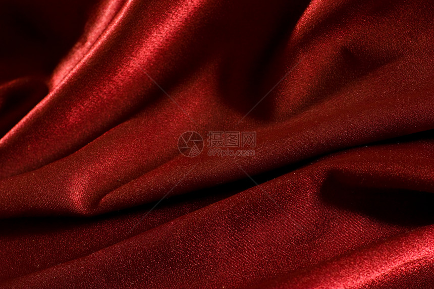 油纤维褶皱红色织物纺织品折叠材料图片