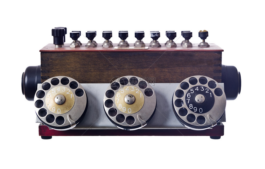 古代电话全球电缆黑色通讯按钮设备拨号麦克风扬声器磁盘图片