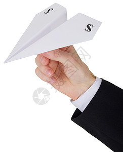 造纸飞机白色黑色翅膀手指背景图片