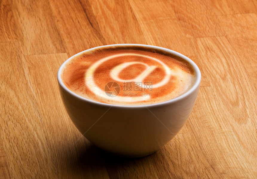 因特网咖啡厅概念网吧咖啡馆咖啡网络杯子叶子蒸汽牛奶艺术咖啡店图片