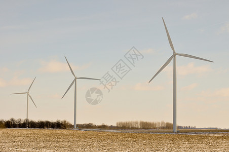 3个印第安纳风涡轮旋转背景图片