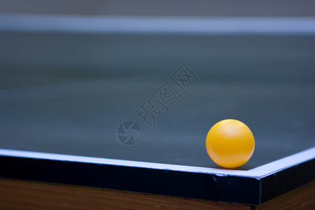 表网球木头球拍角落乒乓运动反射圆圈黄色背景图片