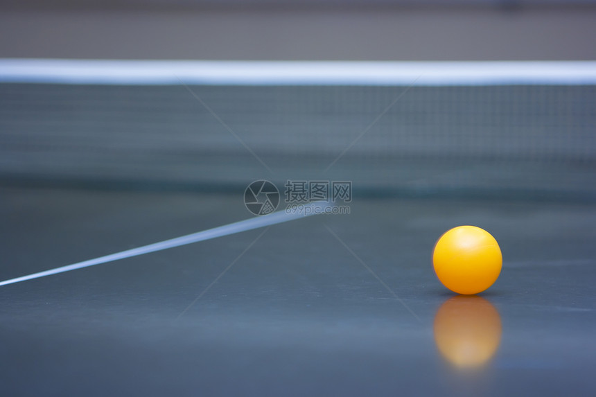 表网球反射黄色运动球拍圆圈乒乓图片
