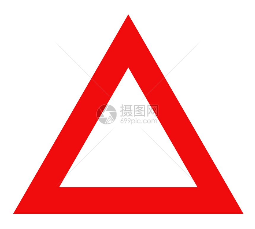 警告红色三角形符号图片