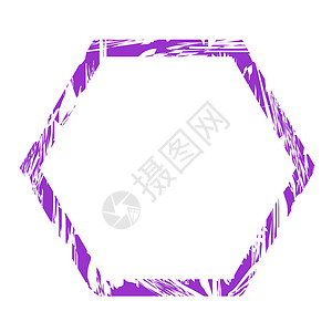 空白邮票剪裁商业小路图形化插图褪色六边形紫色打印背景图片